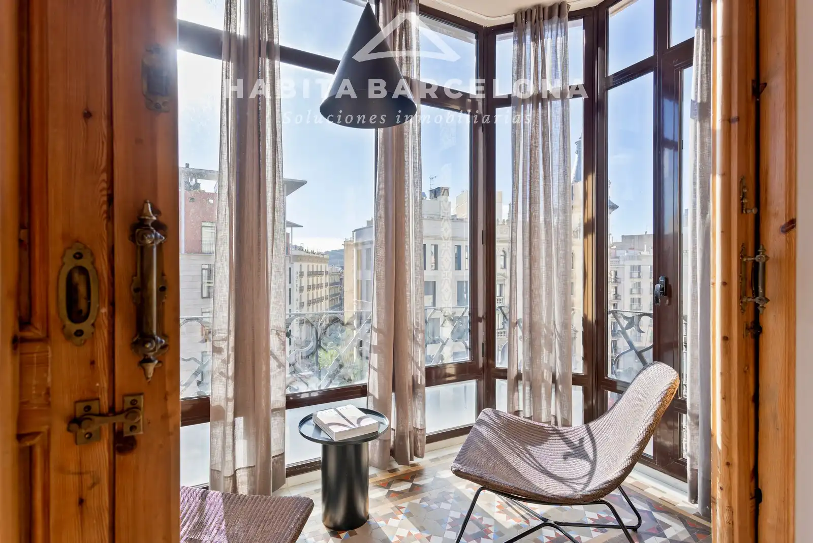 Terrasse von Wohnung zur Miete in Barcelona mit Klimaanlage, Heizung und Parkett