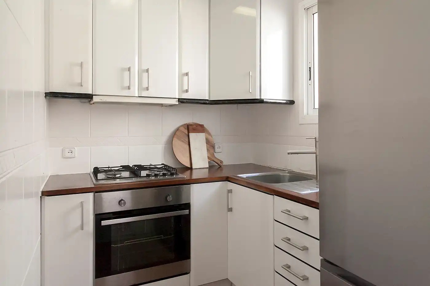 Küche von Wohnung zum Verkauf in Barcelona mit Klimaanlage, Terrasse und Möbliert