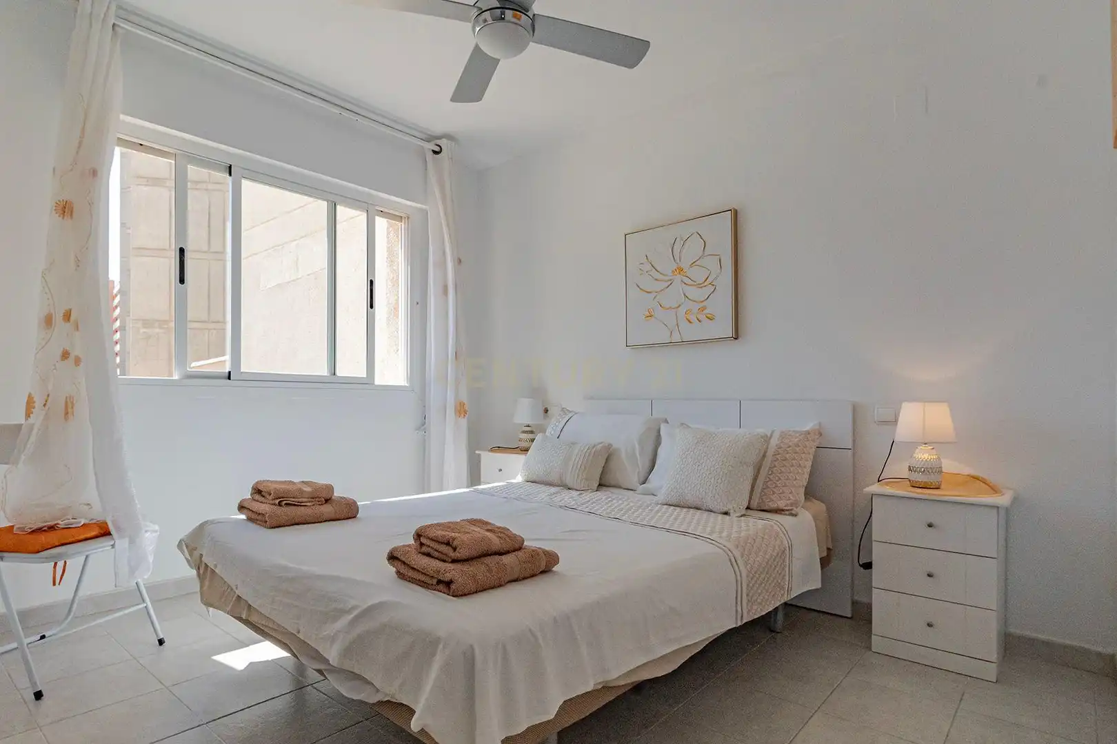 Dormitori de Apartament de lloguer en Calpe / Calp amb Aire condicionat, Piscina i Rentadora
