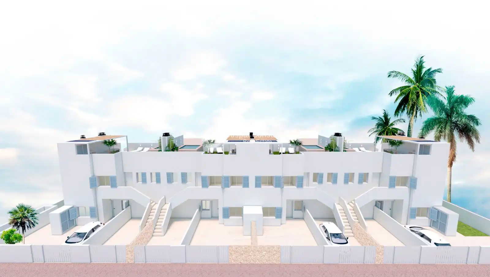 Vista exterior de Apartament en venda en Pilar de la Horadada amb Aire condicionat, Calefacció i Jardí privat