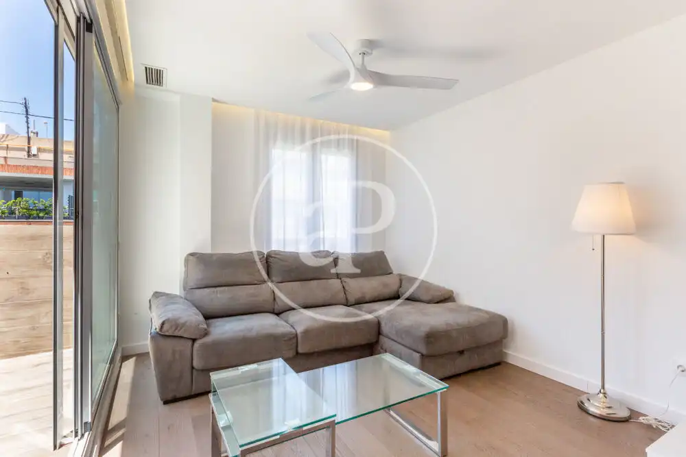 Wohnzimmer von Wohnung zur Miete in Valencia mit Klimaanlage, Terrasse und Abstellraum