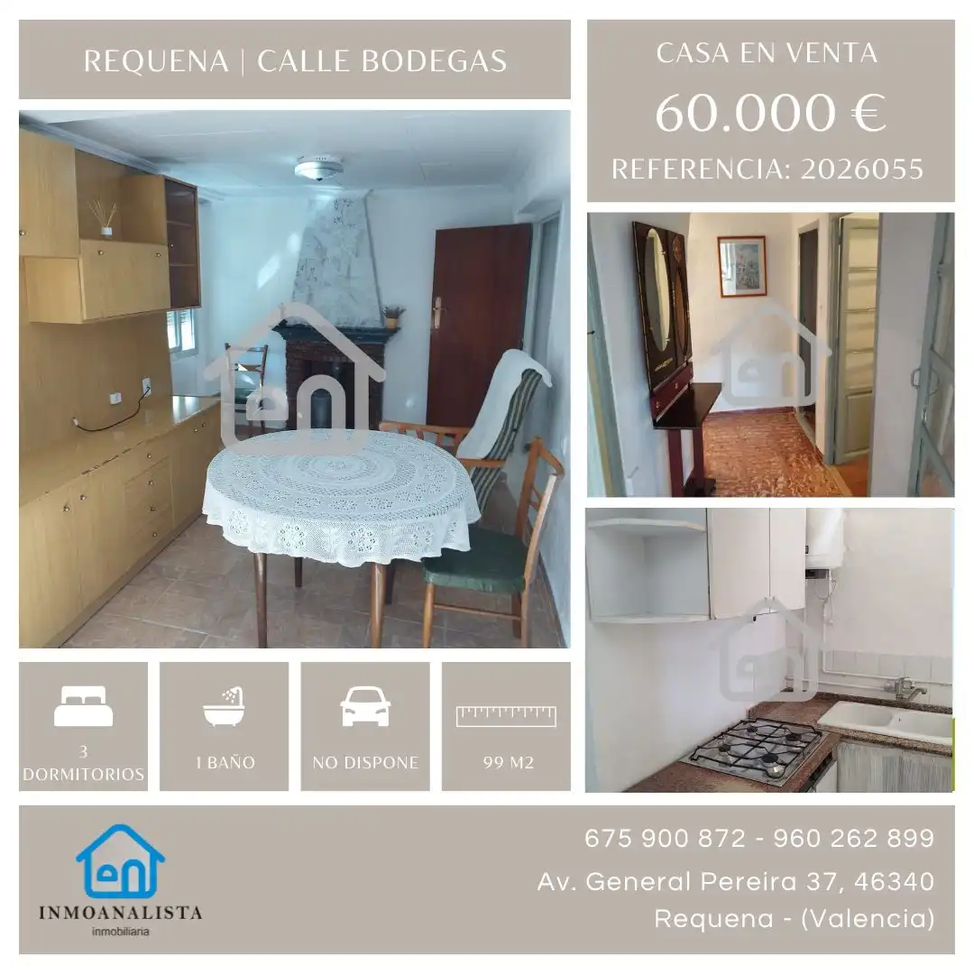Schlafzimmer von Haus oder Chalet zum Verkauf in Requena mit Heizung