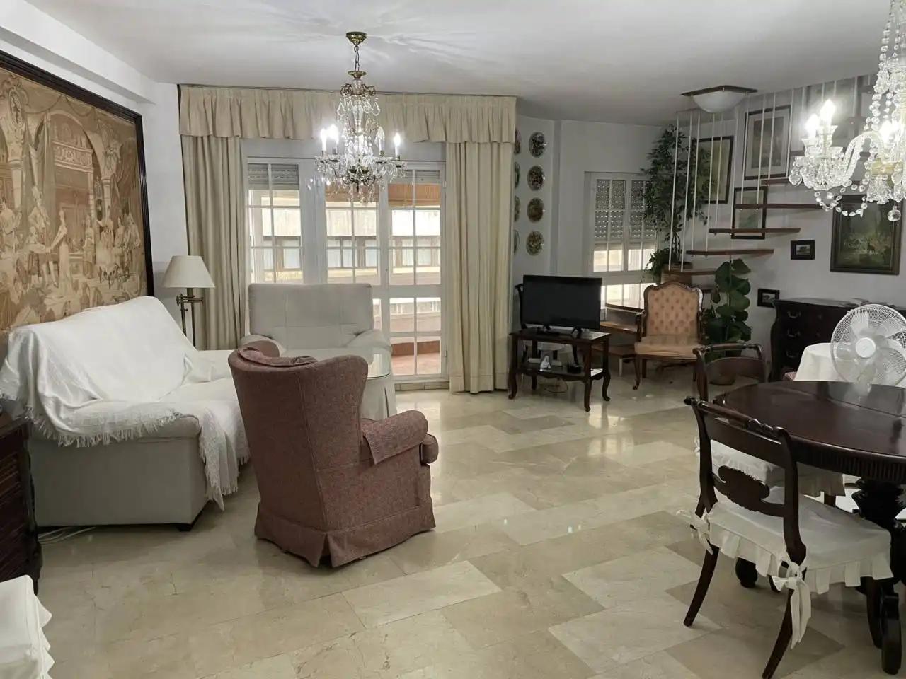 Sala de estar de Piso en venta en Badajoz con Aire acondicionado, Terraza y Trastero