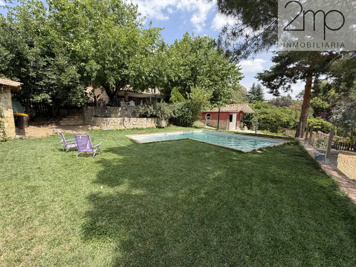 Garten von Haus oder Chalet zur Miete in Manzanares El Real mit Heizung, Privatgarten und Parkett