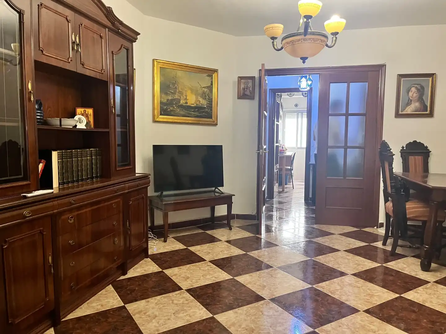 Living room of Flat for rent in Sevilla  with Air Conditioner, Furnished and Washing machine