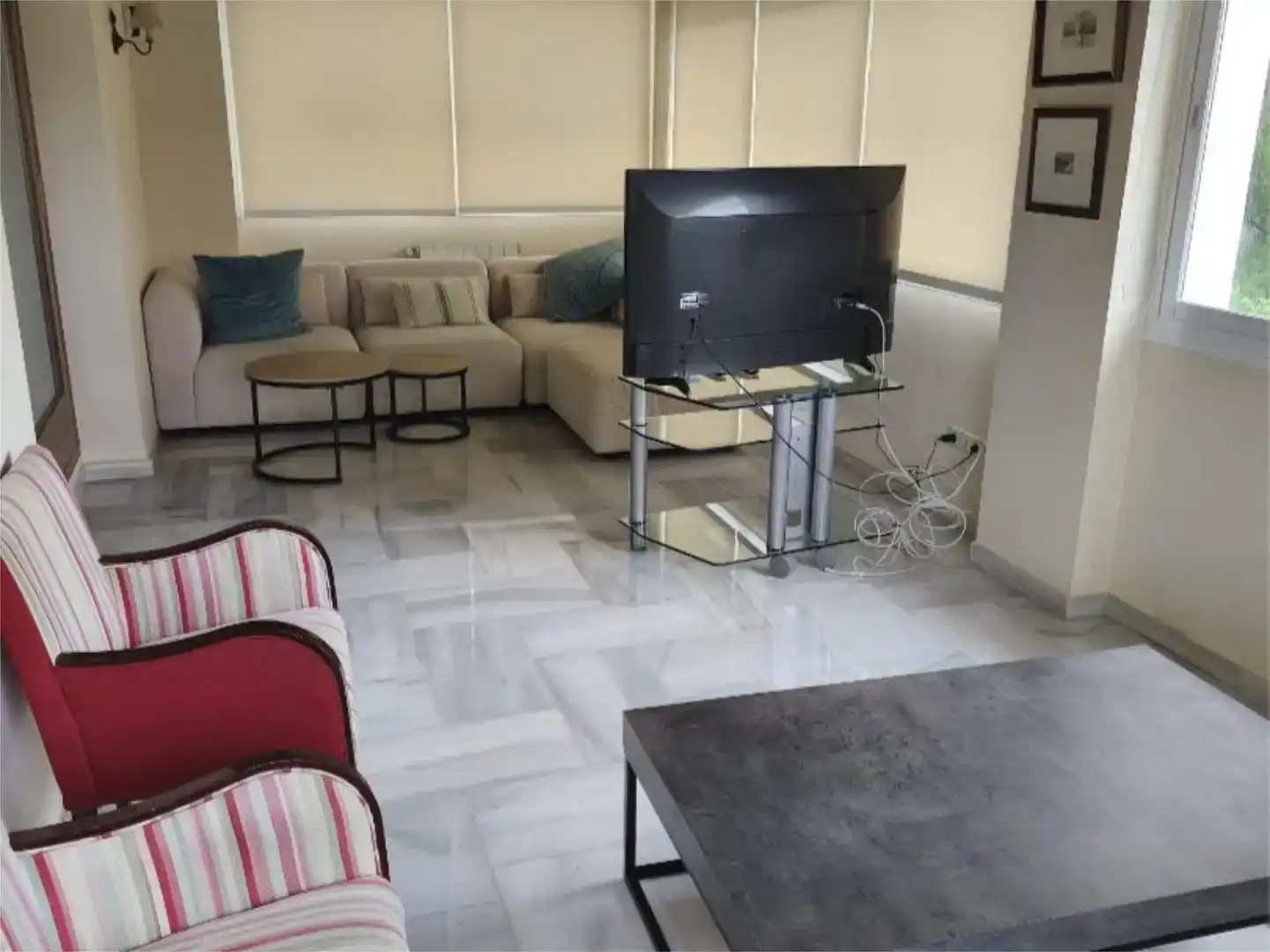 Sala de estar de Piso en venta en Marbella con Aire acondicionado y Piscina