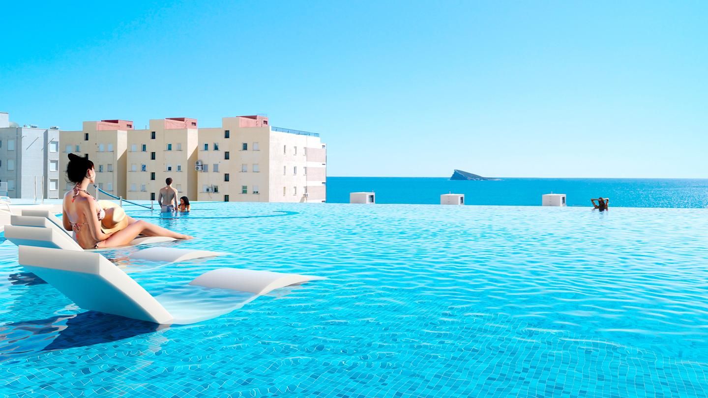 Piscina de Pis en venda en Benidorm amb Aire condicionat, Terrassa i Piscina