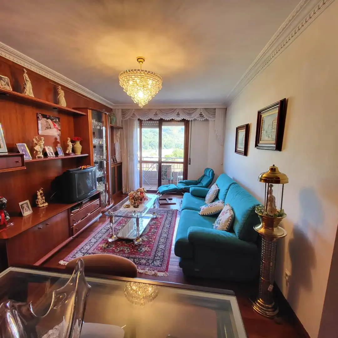 Sala de estar de Piso en venta en Basauri  con Calefacción, Terraza y Trastero