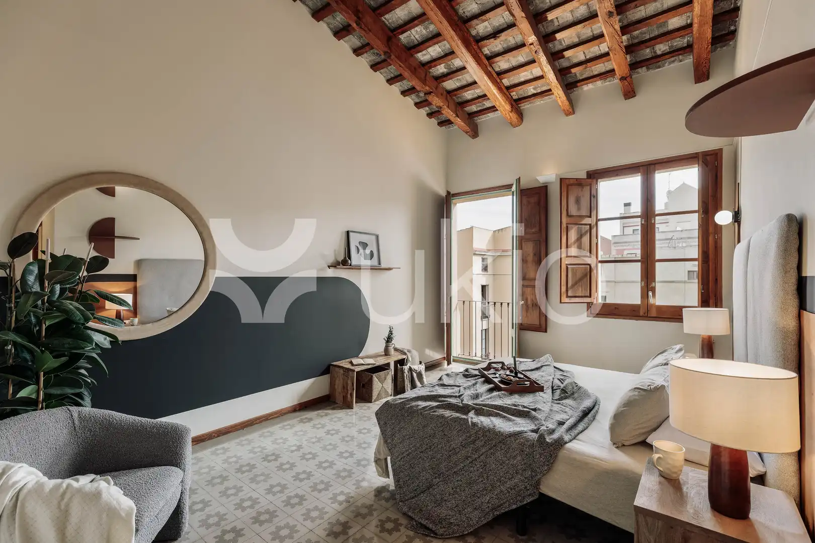 Habitación de Apartamento de alquiler en Barcelona con Aire acondicionado, Calefacción y Terraza