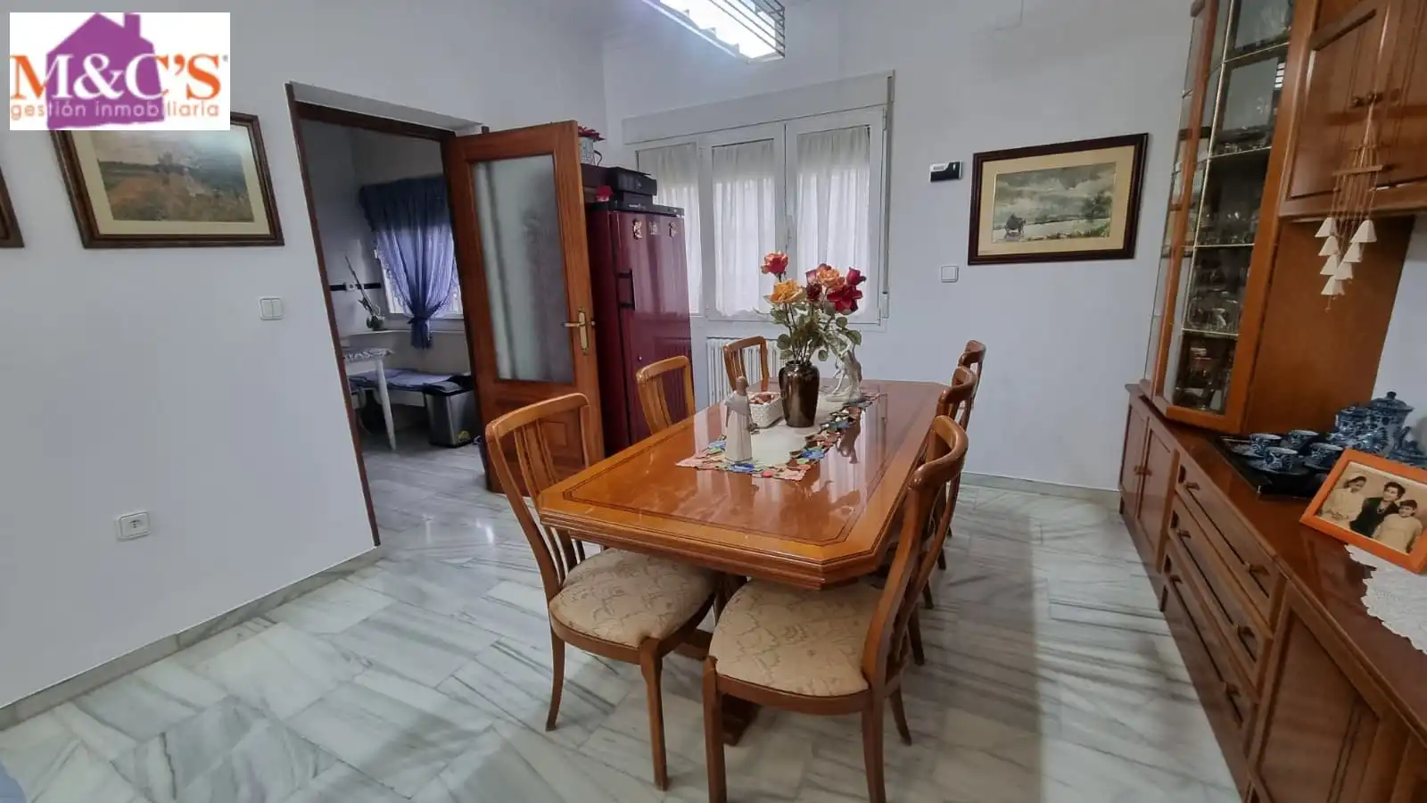 Menjador de Casa o xalet en venda en Puertollano amb Aire condicionat, Calefacció i Jardí privat