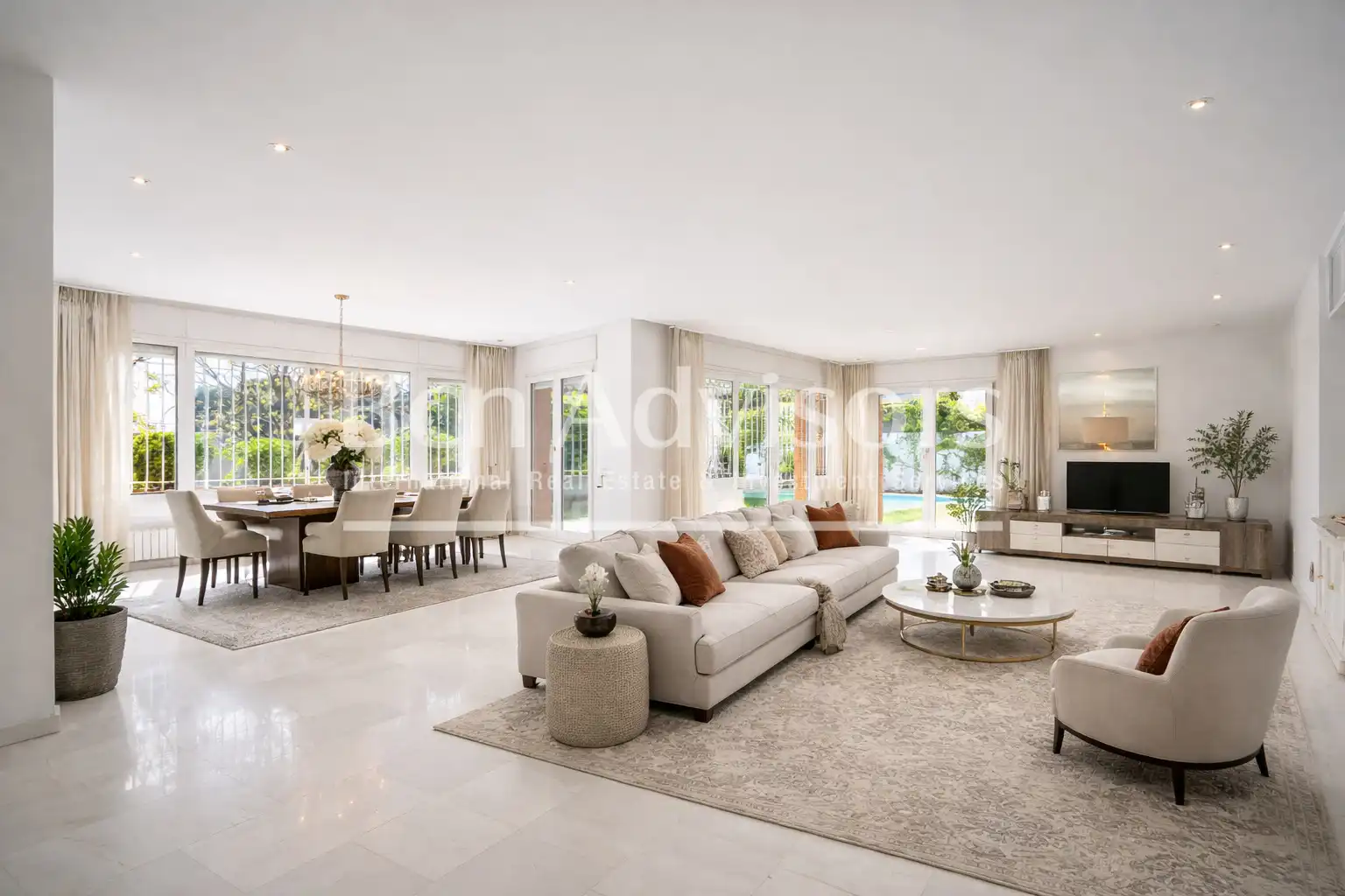 Sala de estar de Casa o chalet de alquiler en Barcelona con Aire acondicionado, Calefacción y Jardín privado