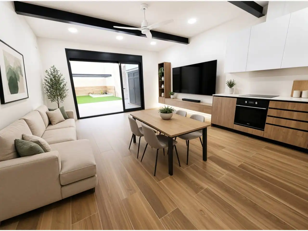 Living room of Houses for rent in Sant Boi de Llobregat  with Air Conditioner, Heating and Private garden