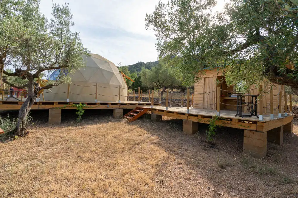 Vista exterior de Finca rústica en venta en Aldover con Jardín privado, Terraza y Amueblado