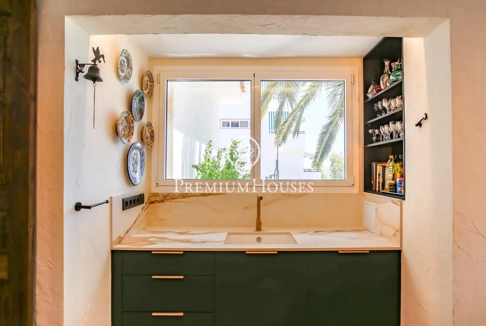 Küche von Erdgeschoss zur Miete in Sitges mit Klimaanlage, Heizung und Terrasse