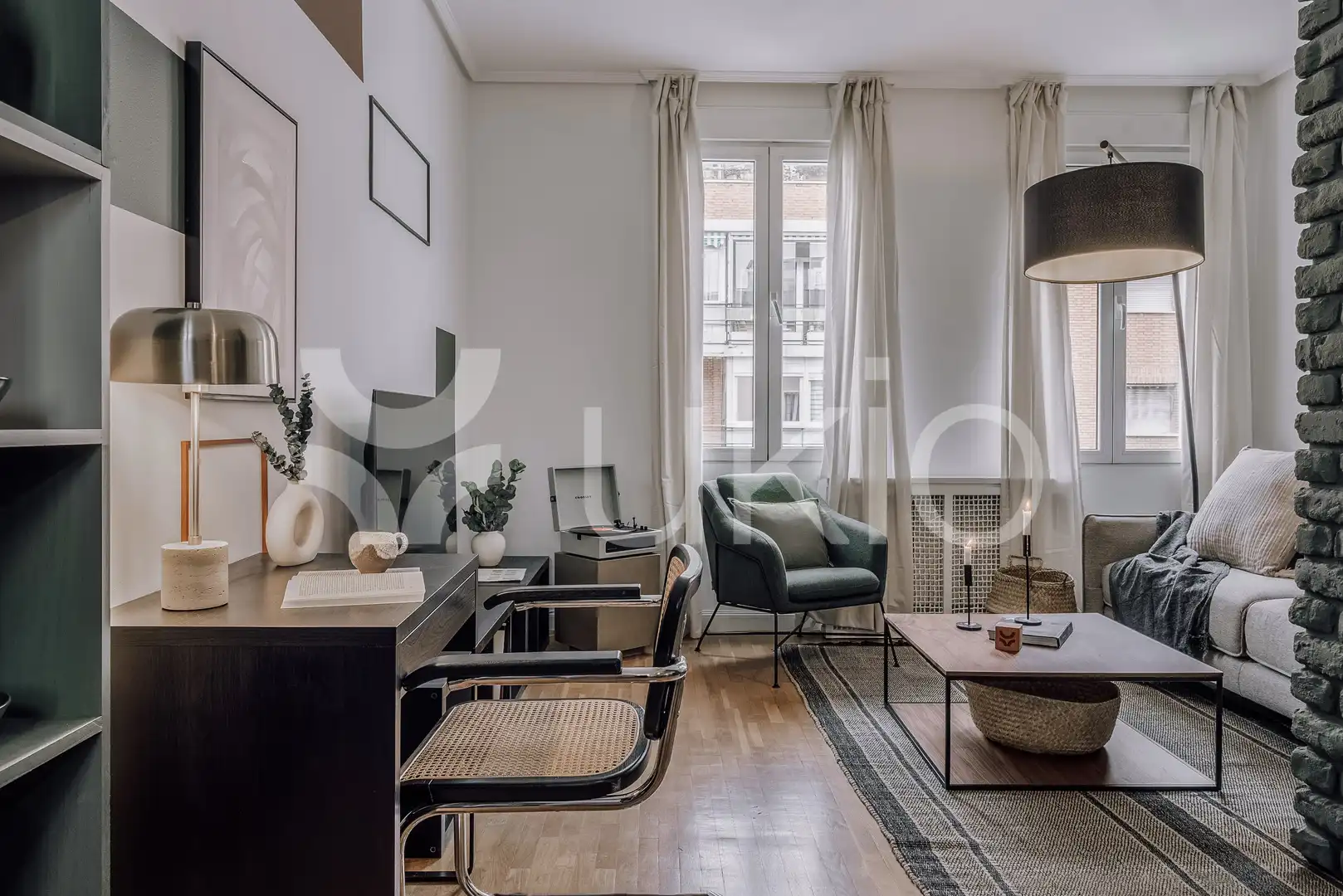 Wohnzimmer von Wohnungen zur Miete in Madrid mit Klimaanlage, Heizung und Möbliert