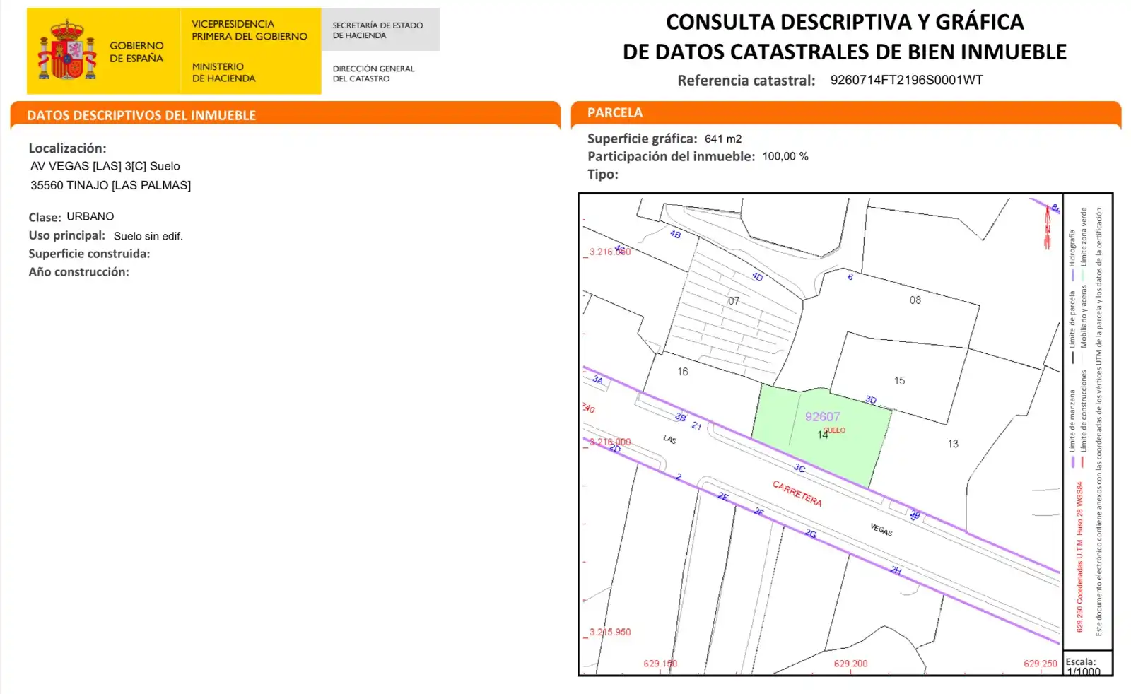 Residencial en venta en Tinajo