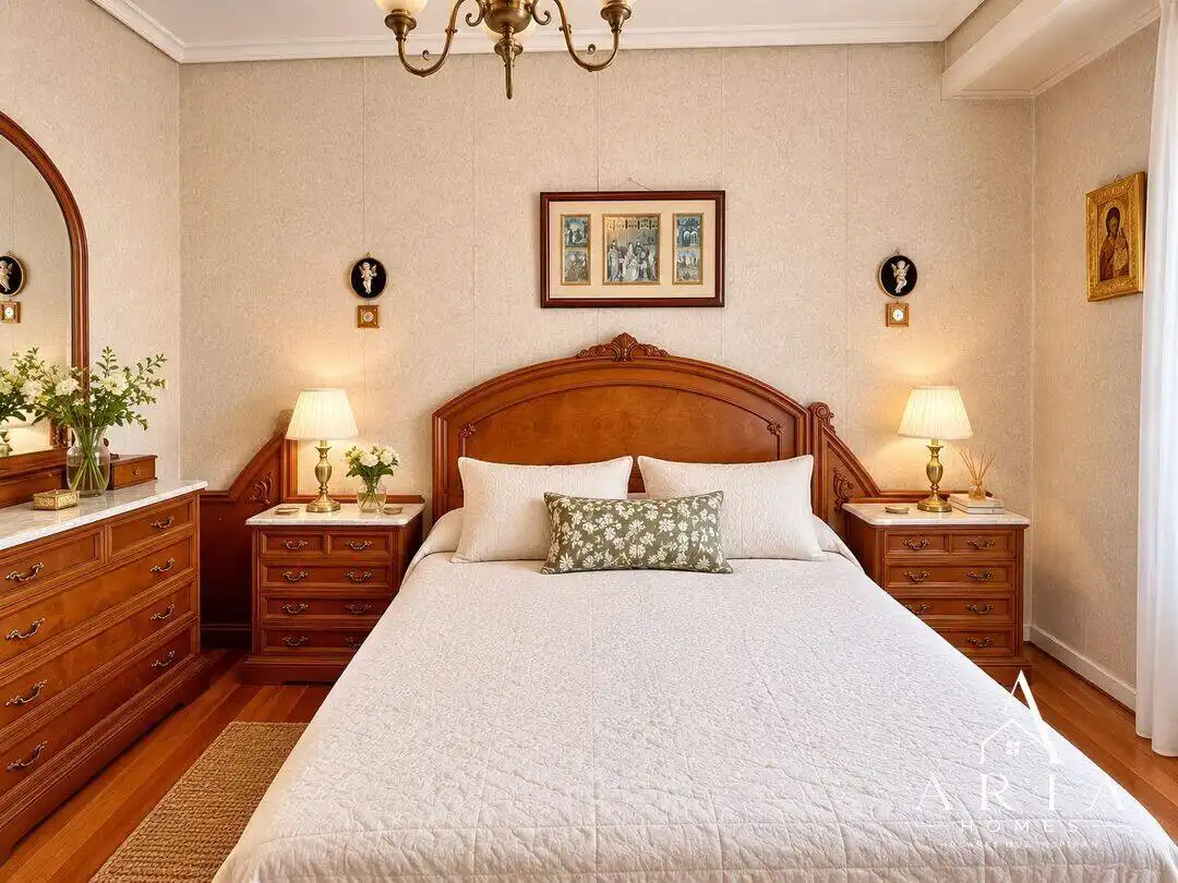 Bedroom of Flat for sale in Bilbao   with Heating, Terrace and Furnished