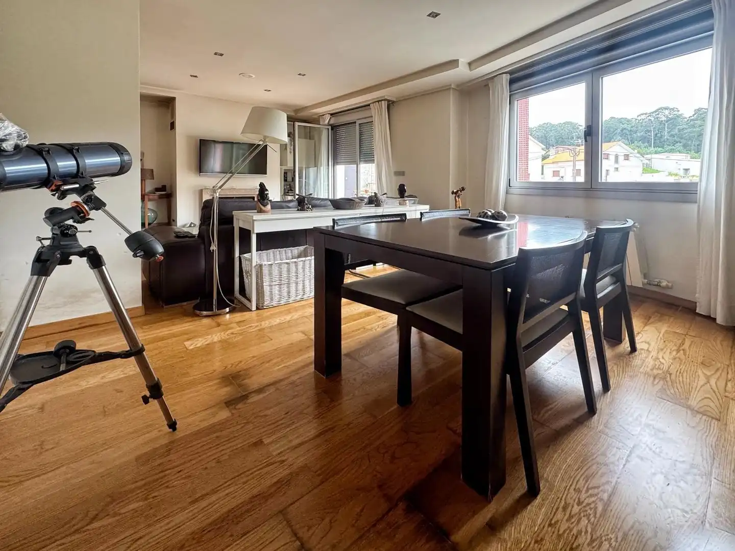 Dining room of Flat for sale in O Grove    with Heating, Terrace and Furnished