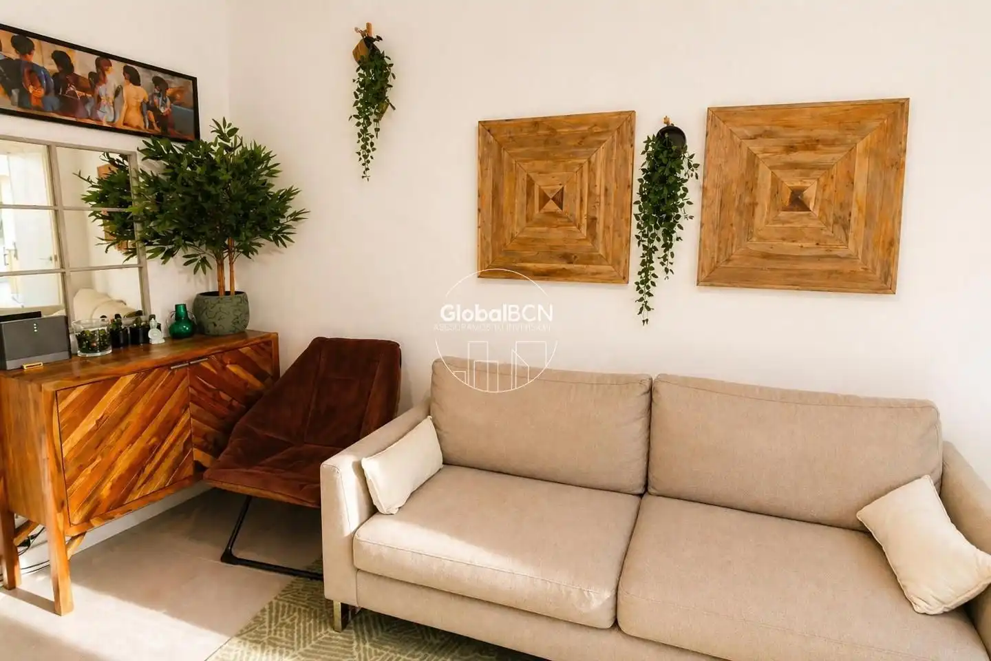 Sala de estar de Piso en venta en Barcelona con Aire acondicionado, Amueblado y Balcón