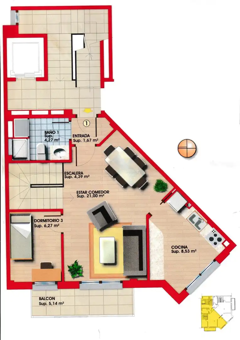 Maisonette zum Verkauf in L'Hospitalet de Llobregat mit Klimaanlage, Heizung und Parkett