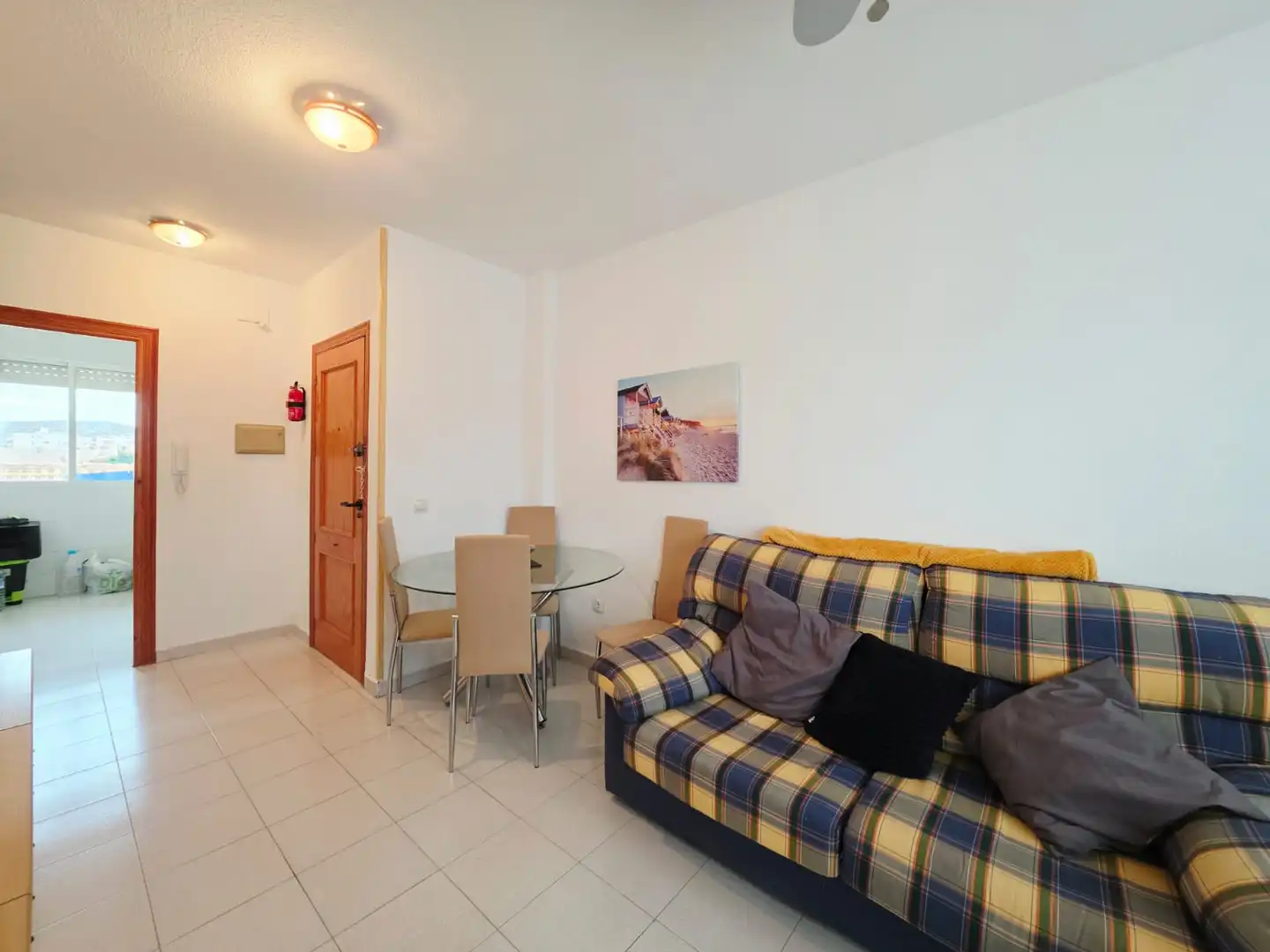 Sala d'estar de Apartament en venda en Mazarrón amb Moblat i Balcó