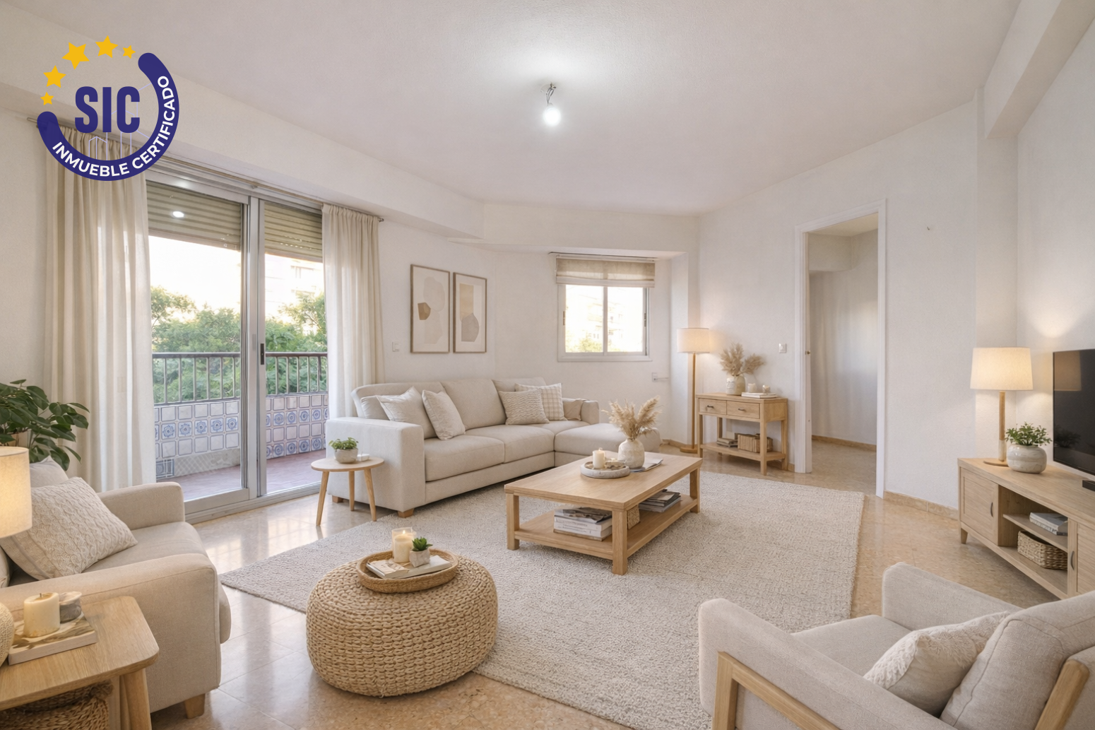 Living room of Flat for sale in  Valencia Capital  with Balcony
