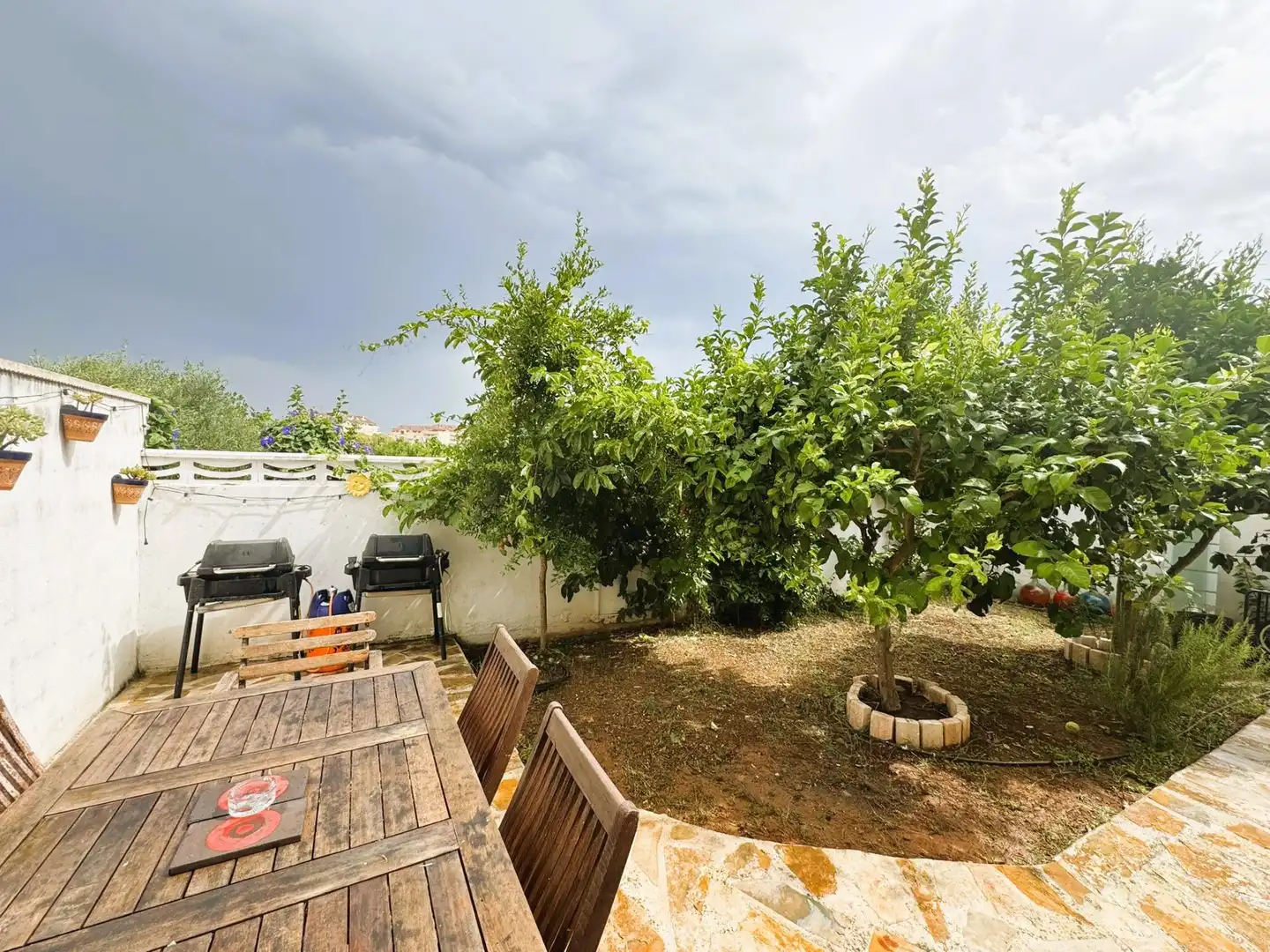Garten von Einfamilien-Reihenhaus zum Verkauf in Dénia mit Klimaanlage, Privatgarten und Terrasse