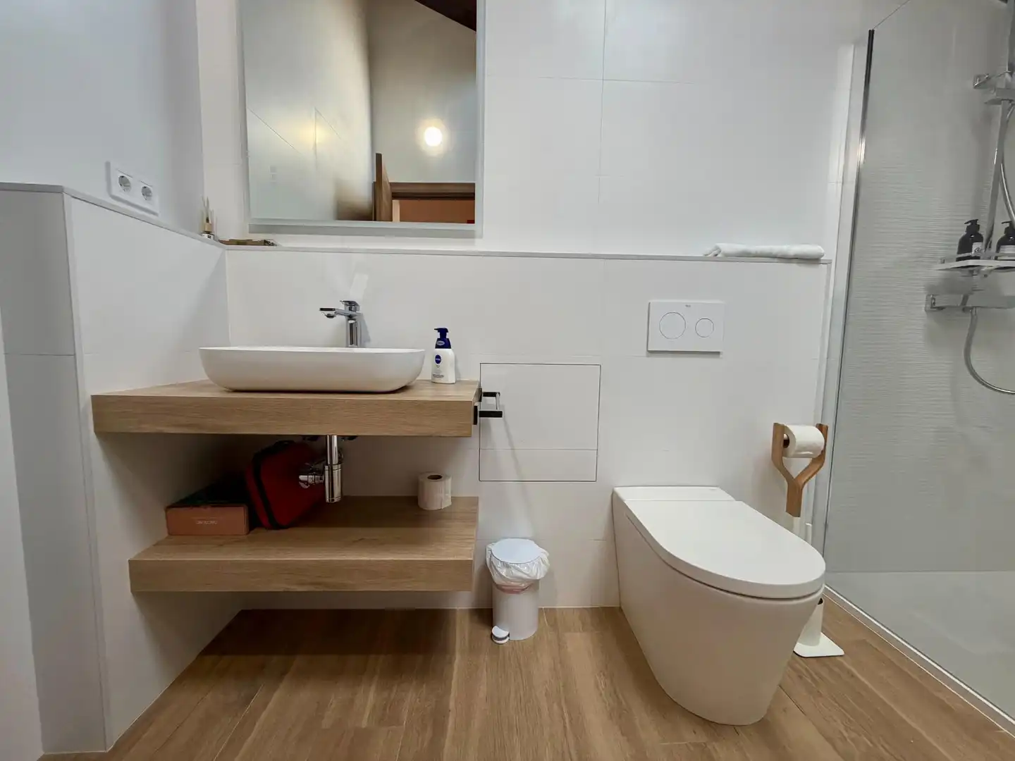 Bany de Apartament de lloguer en Miengo amb Calefacció, Jardí privat i Terrassa