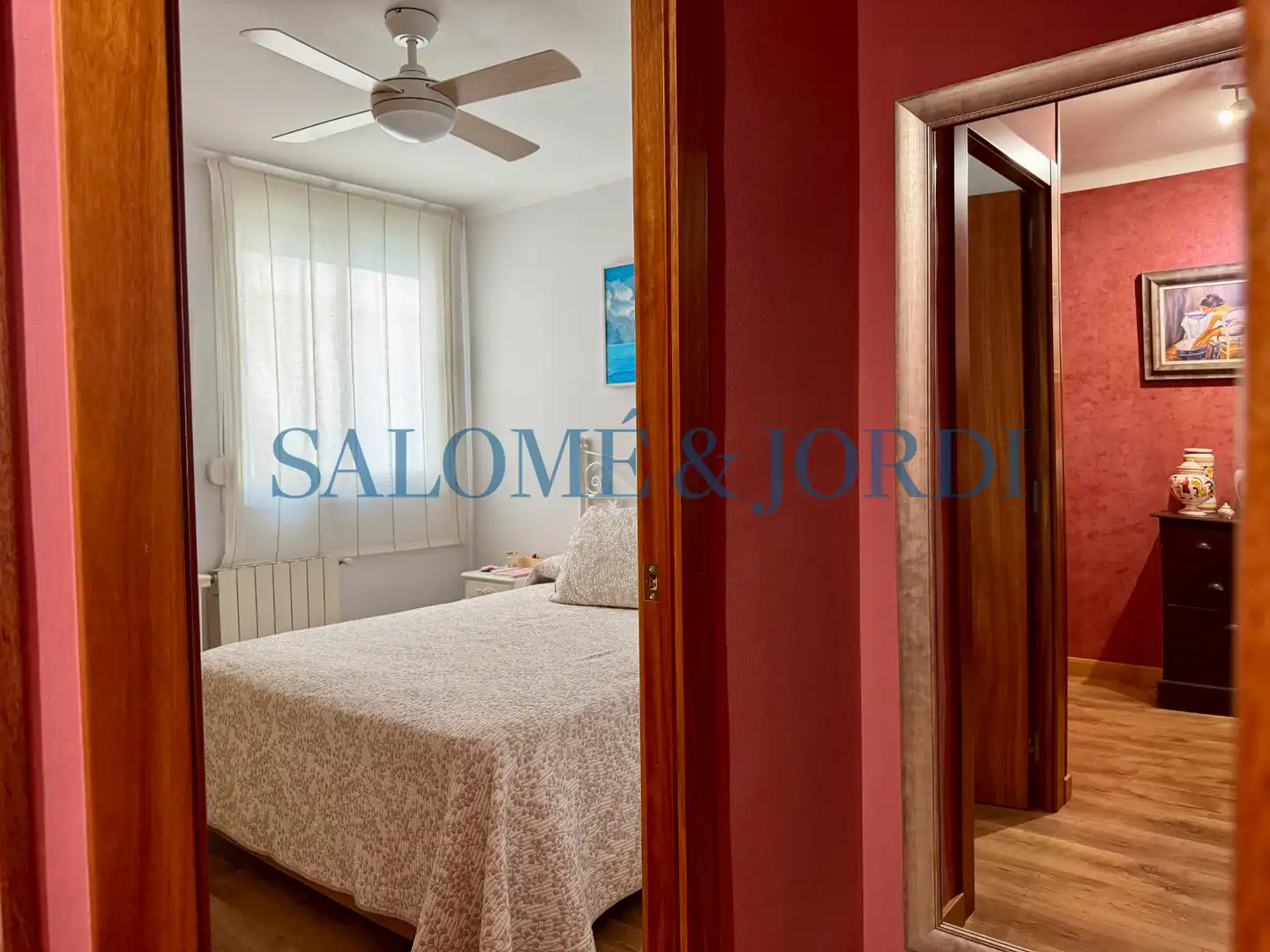 Schlafzimmer von Wohnung zum Verkauf in Mataró mit Heizung, Terrasse und Möbliert