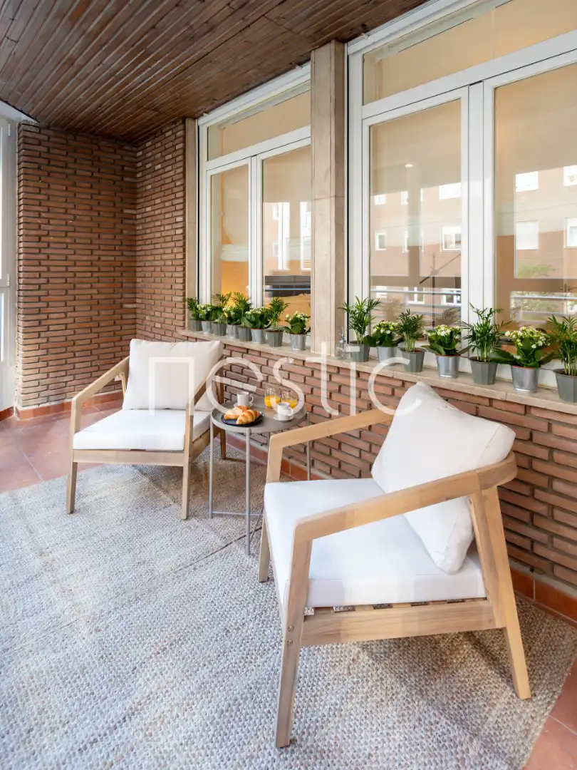Terrasse von Wohnungen zur Miete in Madrid mit Klimaanlage, Heizung und Möbliert