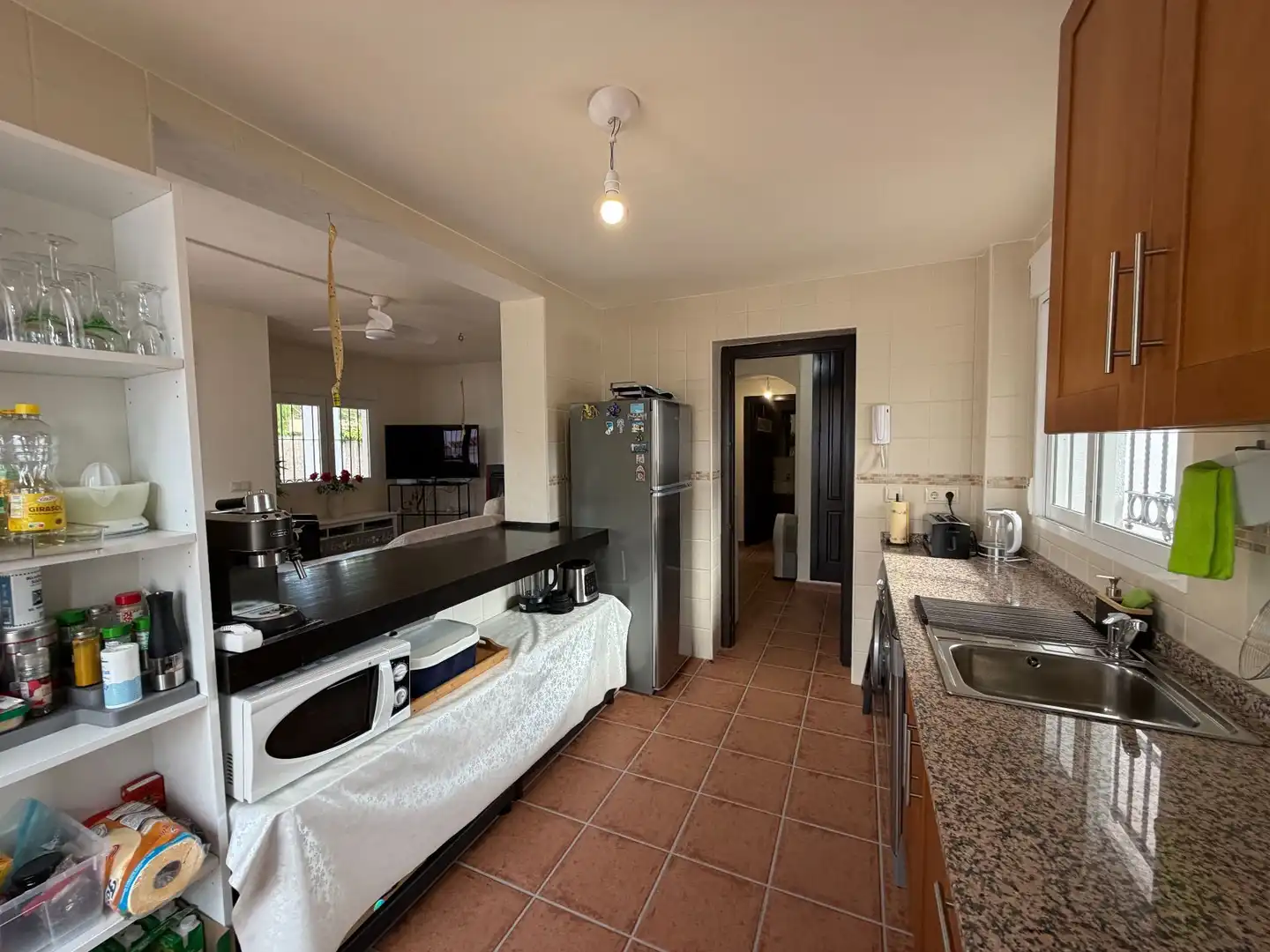 Cocina de Casa o chalet en venta en Fuente Álamo de Murcia con Aire acondicionado, Jardín privado y Terraza