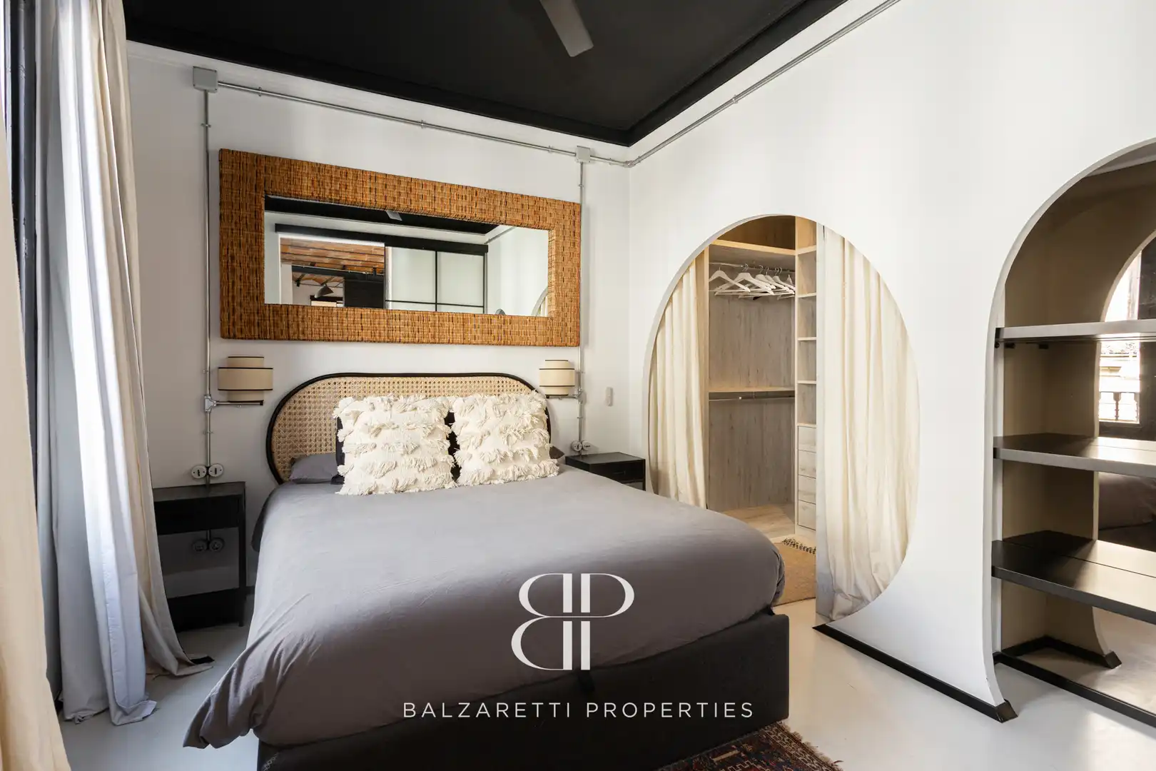 Schlafzimmer von Wohnung zur Miete in Barcelona mit Klimaanlage, Heizung und Parkett