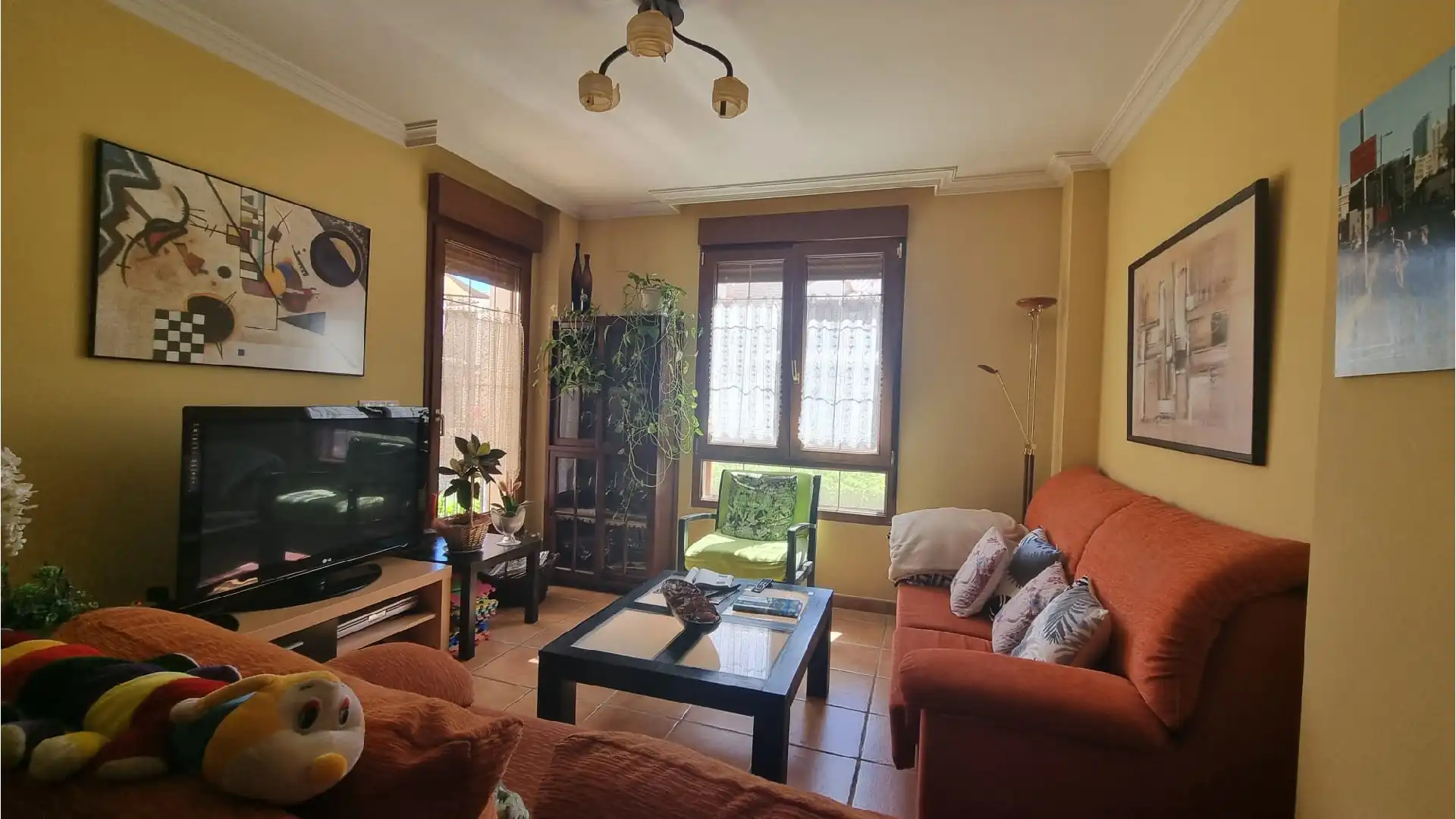 Living room of Houses for sale in Villamuriel de Cerrato  with Heating, Private garden and Terrace