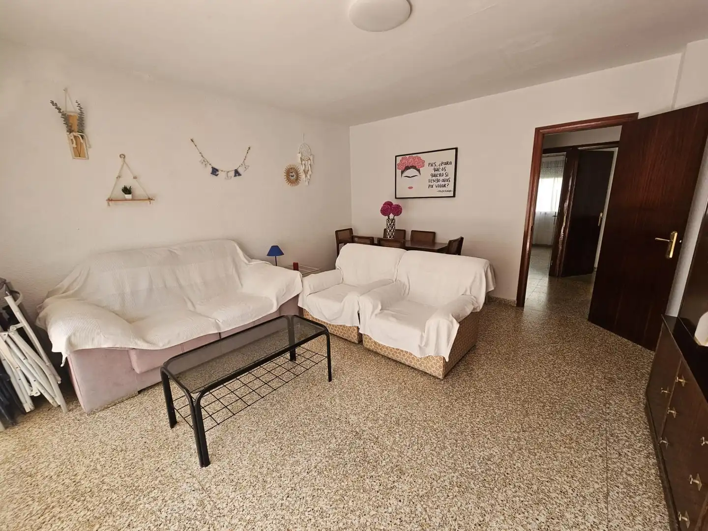 Sala d'estar de Casa adosada en venda en Sueca amb Aire condicionat, Terrassa i Moblat