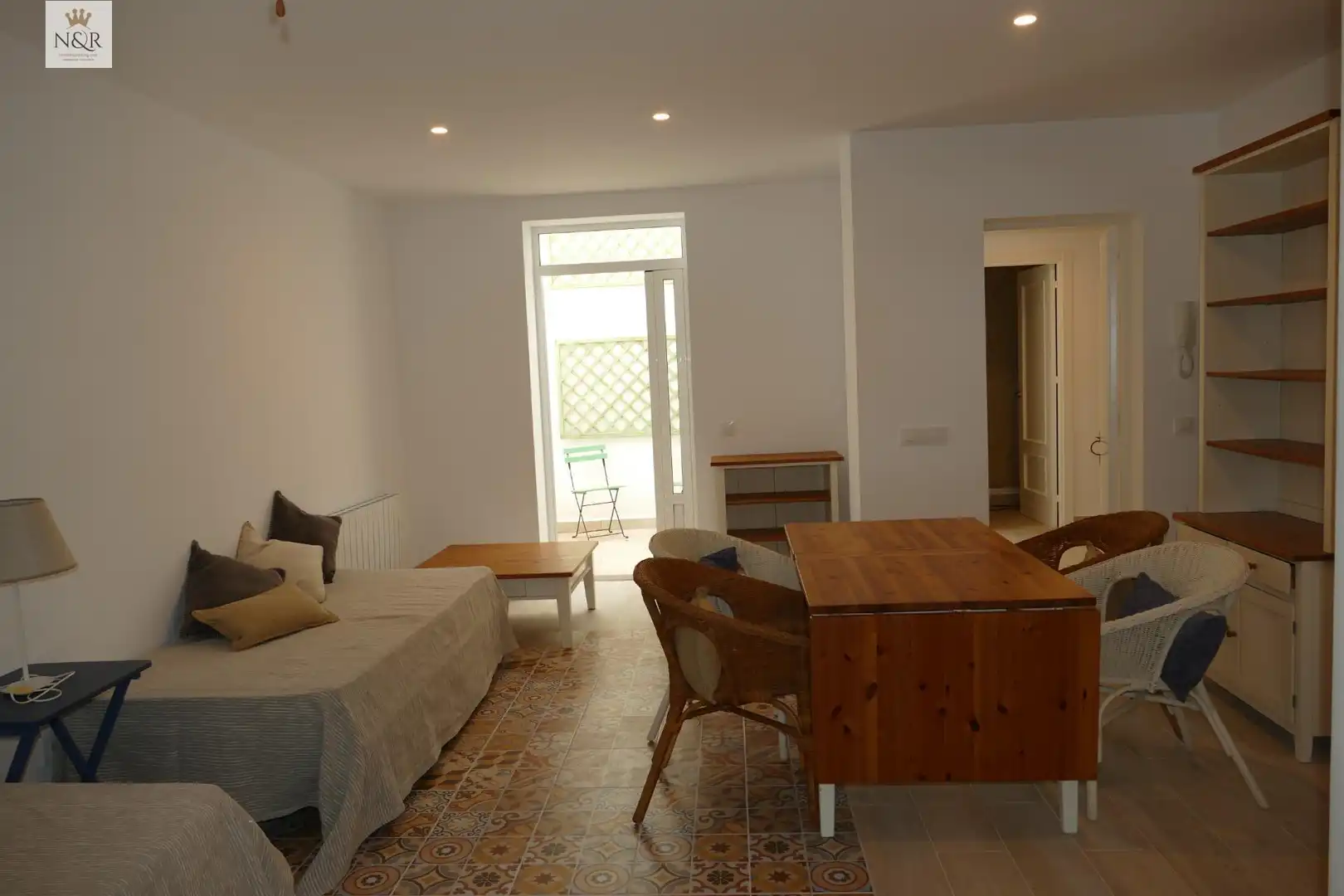Sala d'estar de Casa o xalet en venda en Maó - Mahón amb Jardí privat, Parquet i Terrassa