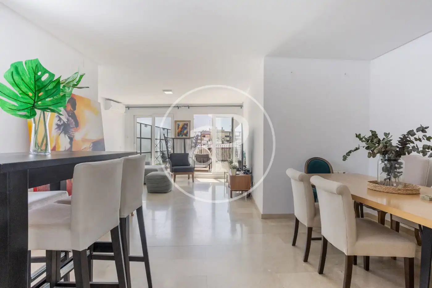 Living room of Attic for rent in Valencia  with Air Conditioner, Heating and Terrace