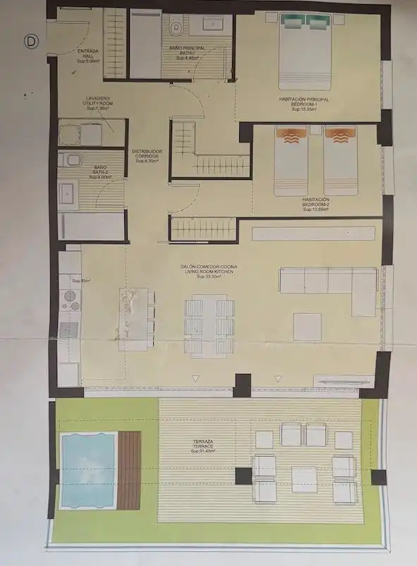 Apartament de lloguer en Finestrat amb Aire condicionat, Calefacció i Jardí privat