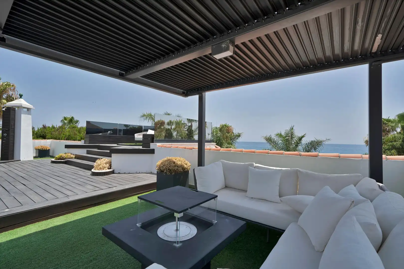 Terrasse von Haus oder Chalet zur Miete in Marbella mit Heizung, Privatgarten und Terrasse