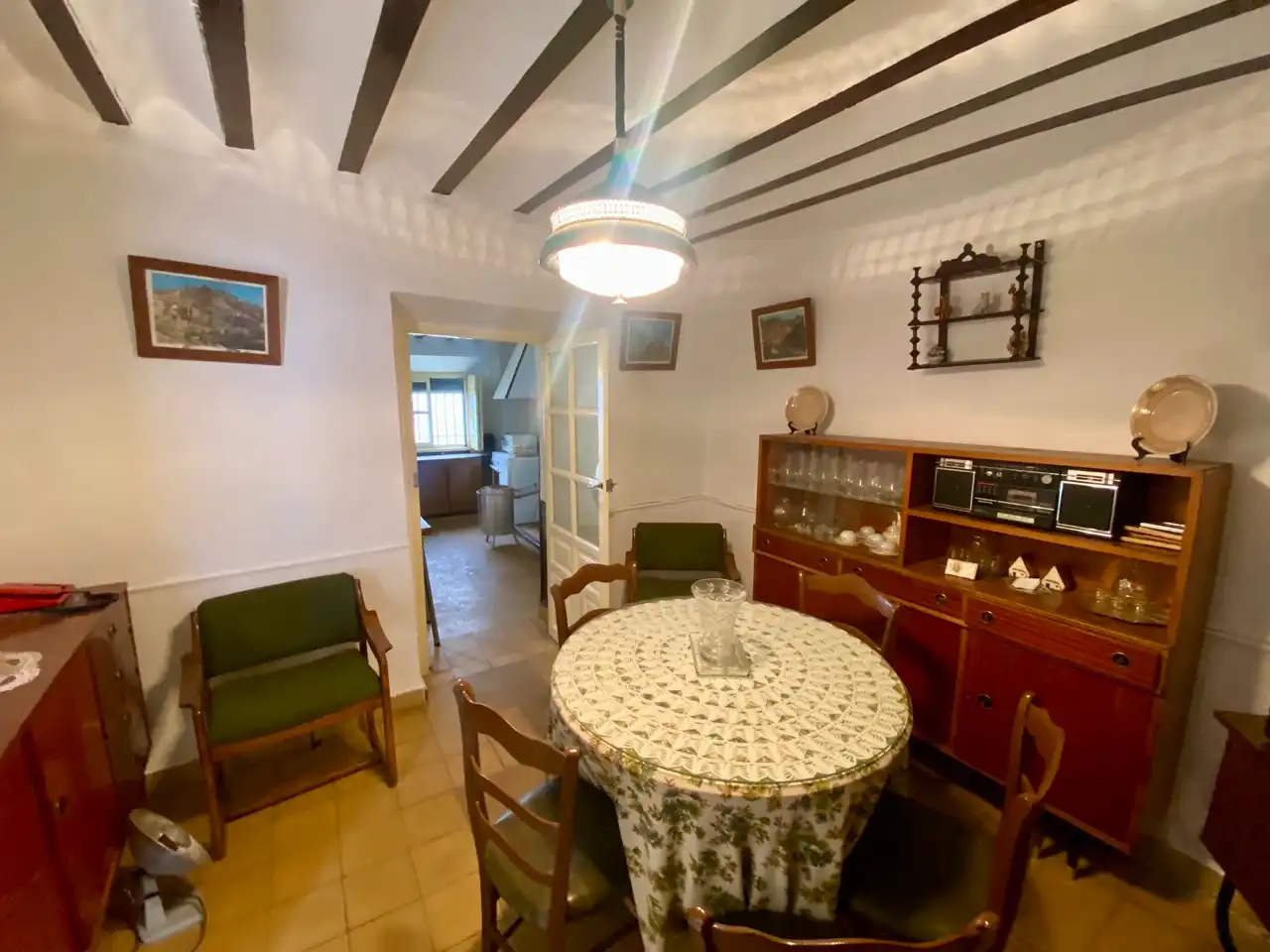 Comedor de Casa o chalet en venta en Ballesteros de Calatrava con Jardín privado, Terraza y Amueblado