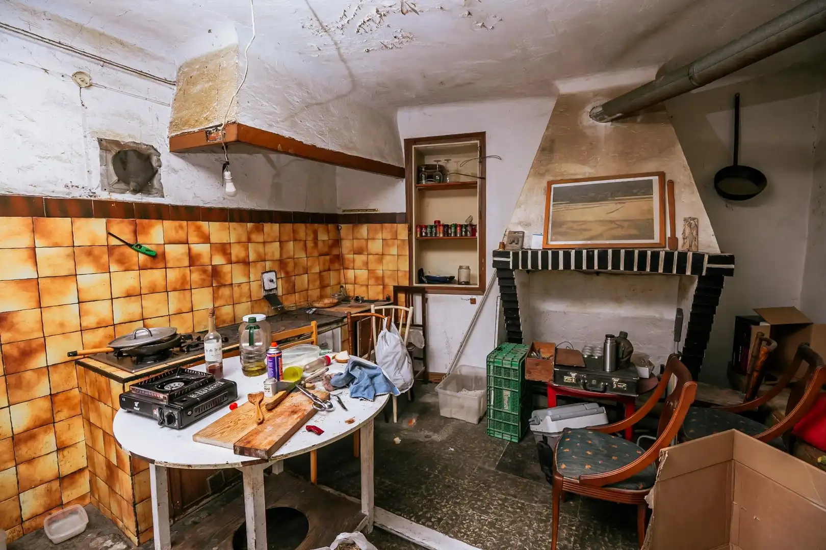 Cuina de Casa o xalet en venda en Ayerbe amb Moblat i Balcó