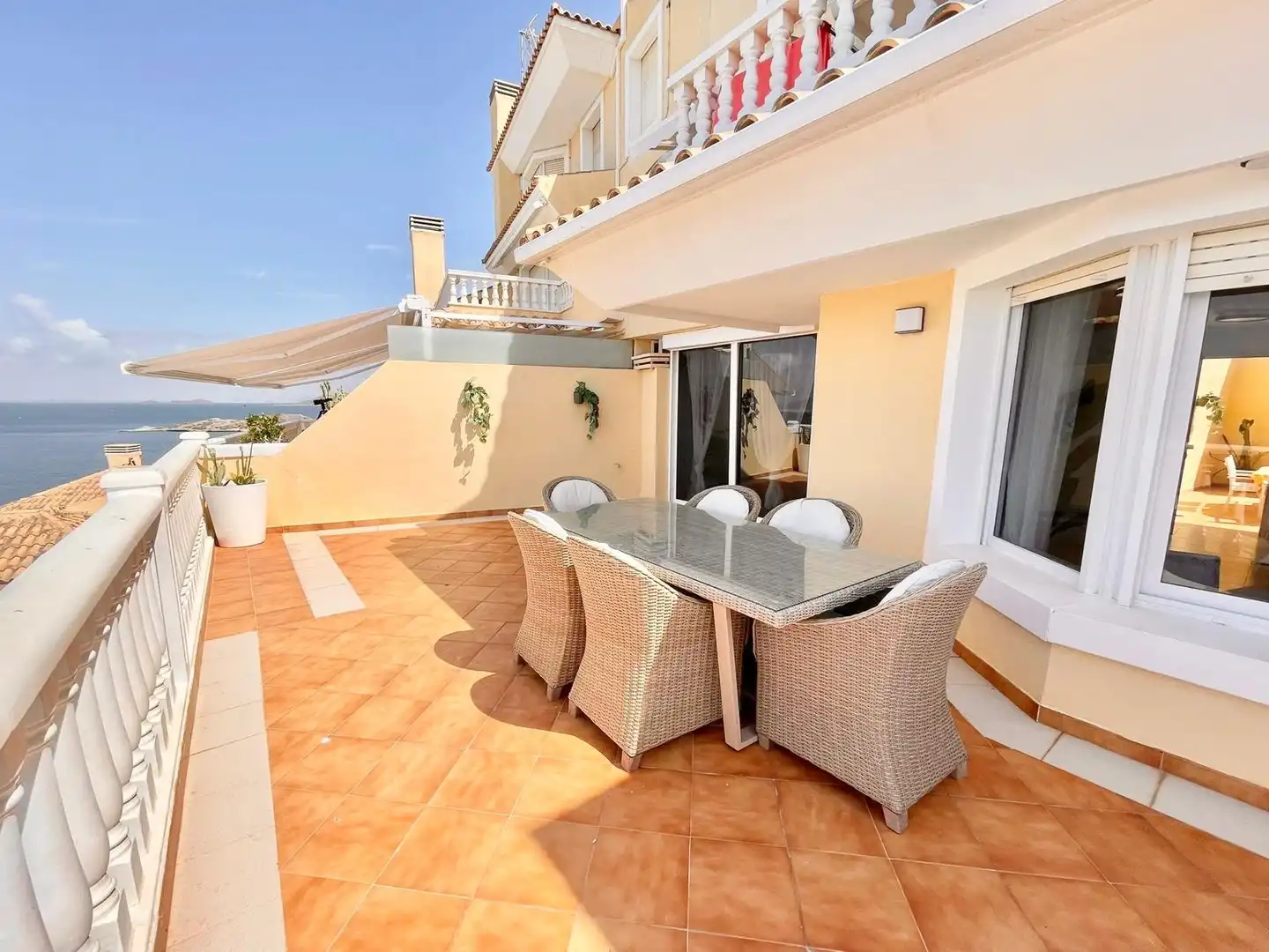 Terrace of Apartments for rent in La Manga del Mar Menor  with Air Conditioner, Heating and Terrace