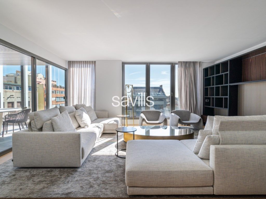 Sala de estar de Ático en venta en  Barcelona Capital