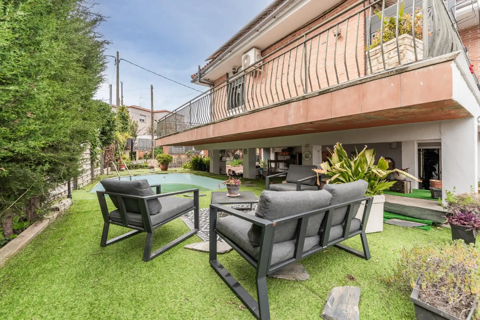 Terraza de Casa adosada en venta en Bigues i Riells del Fai con Aire acondicionado, Calefacción y Jardín privado