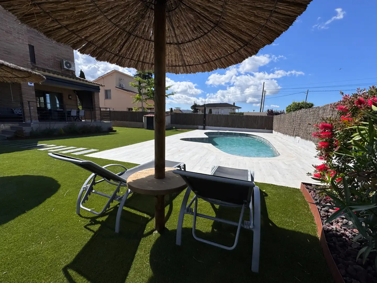 Swimming pool of Houses for sale in Sant Antoni de Vilamajor  with Air Conditioner, Heating and Private garden
