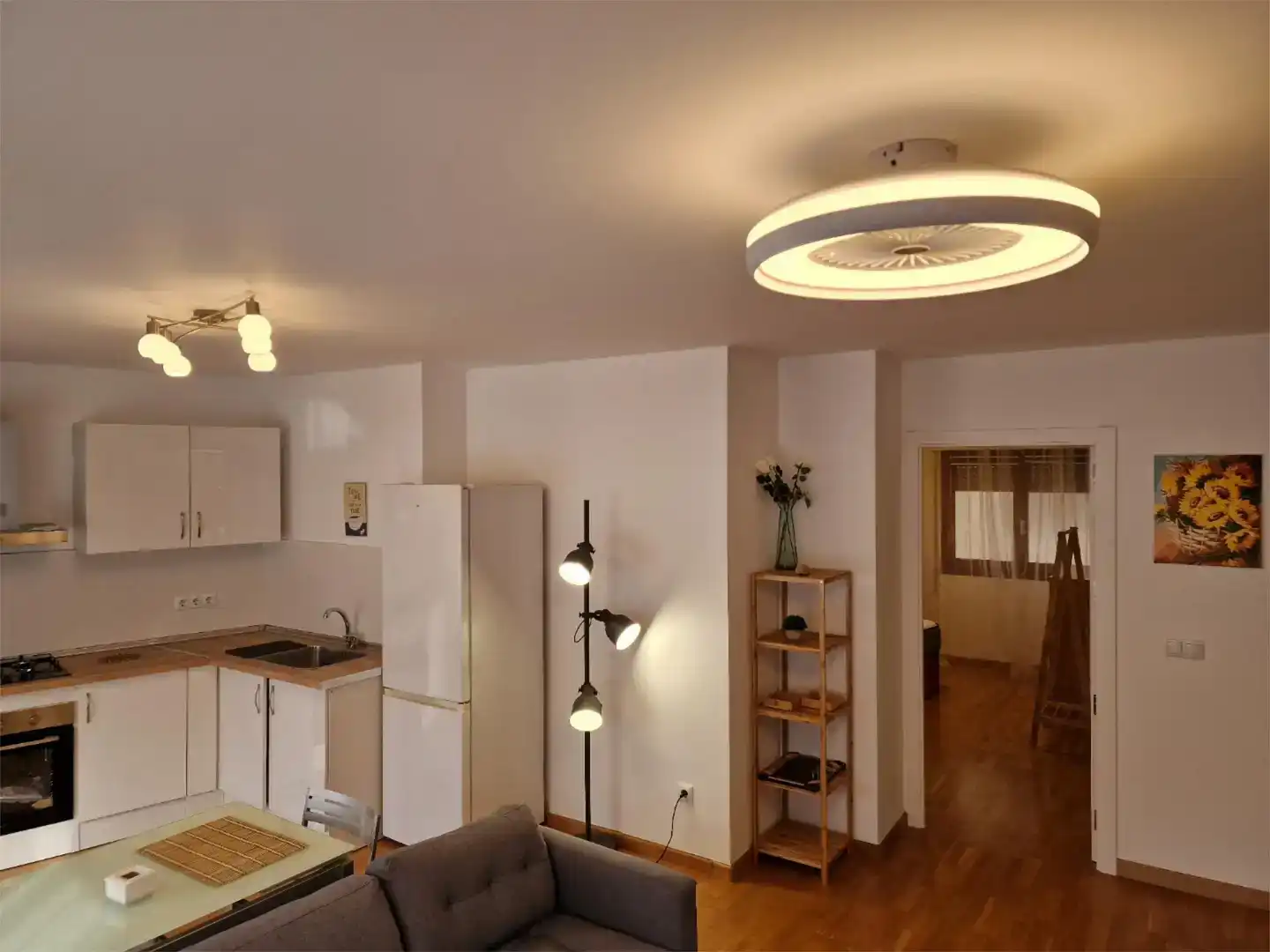 Living room of Flat for rent in Elche / Elx  with Air Conditioner, Parquet flooring and Furnished