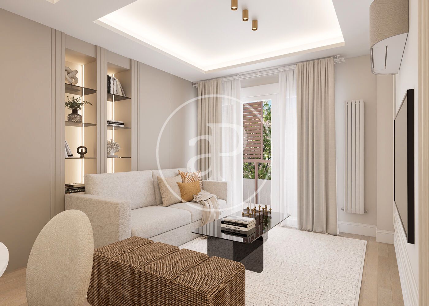 Living room of Flat for sale in  Madrid Capital  with Air Conditioner, Heating and Terrace