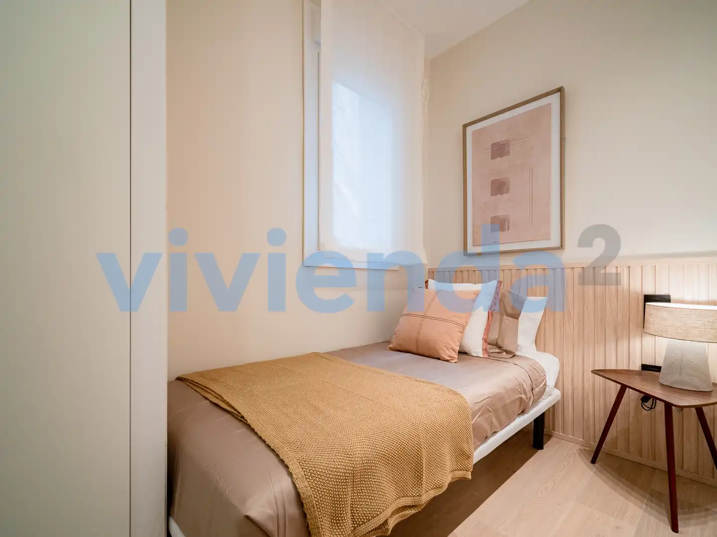 Schlafzimmer von Wohnung zur Miete in Madrid mit Klimaanlage, Heizung und Balkon