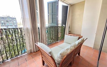 Balcony of Flat to rent in  Barcelona Capital  with Air Conditioner, Heating and Terrace