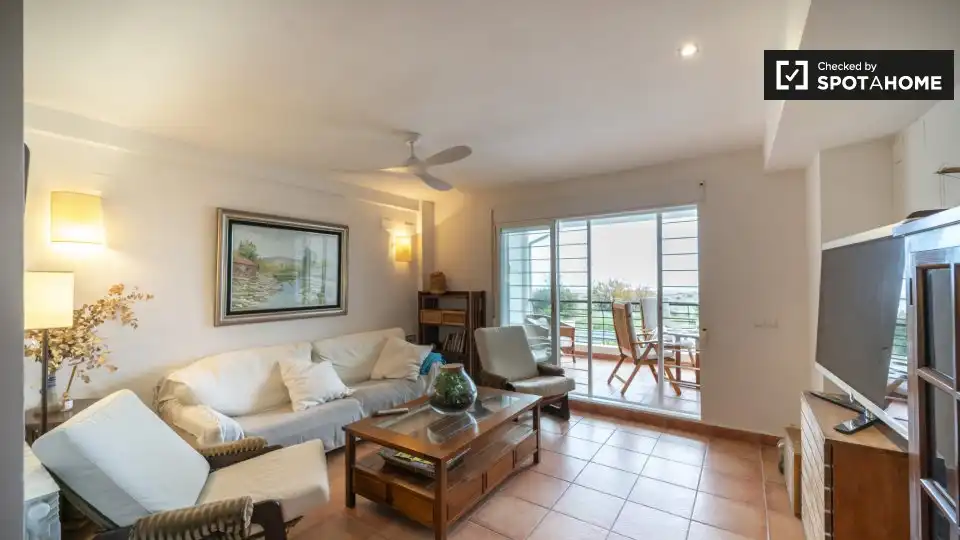 Wohnzimmer von Wohnung zur Miete in Sagunto / Sagunt mit Klimaanlage, Heizung und Möbliert