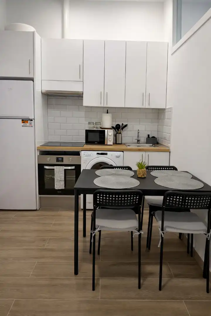 Kitchen of Flat for rent in Madrid  with Air Conditioner, Furnished and Pets allowed